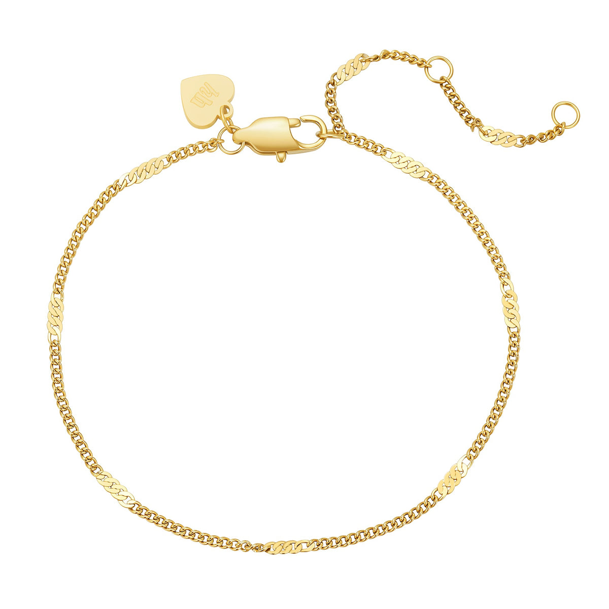 Dainty Flattened Chain Bracelet Waterproof