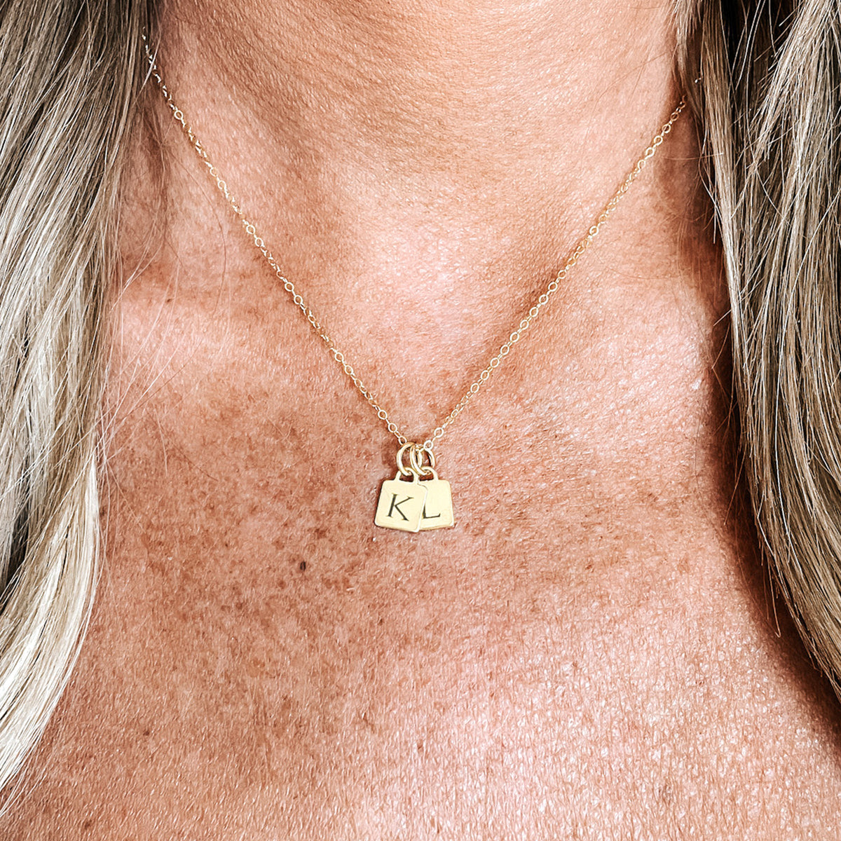 Dainty Gold Initial Necklace