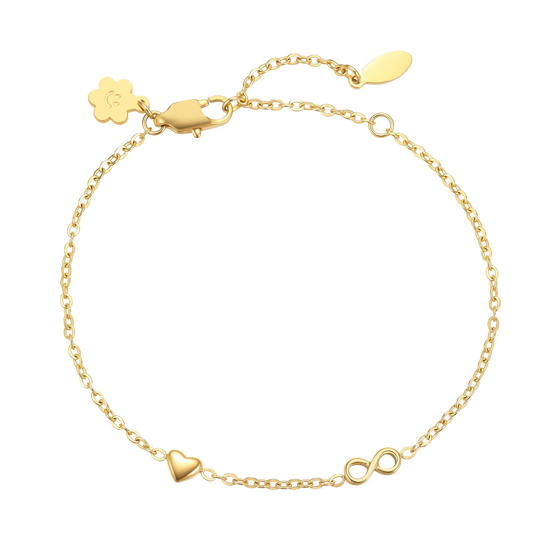 Dainty Infinity Heart Bracelet Waterproof