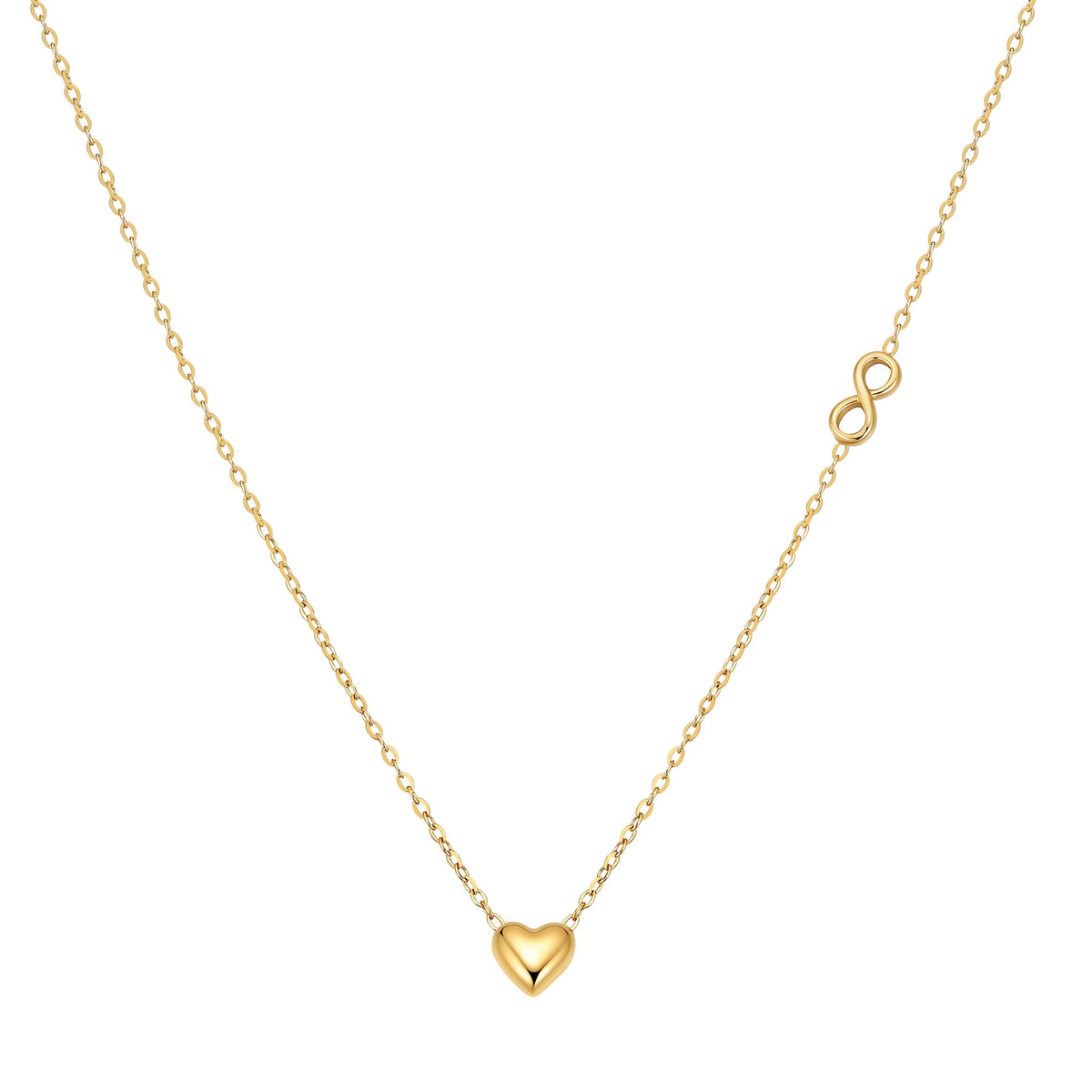 Dainty Infinity Heart Necklace Waterproof