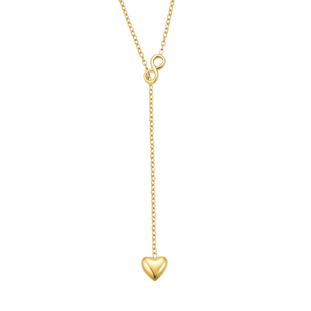 Dainty Infinity Heart Y Necklace Waterproof