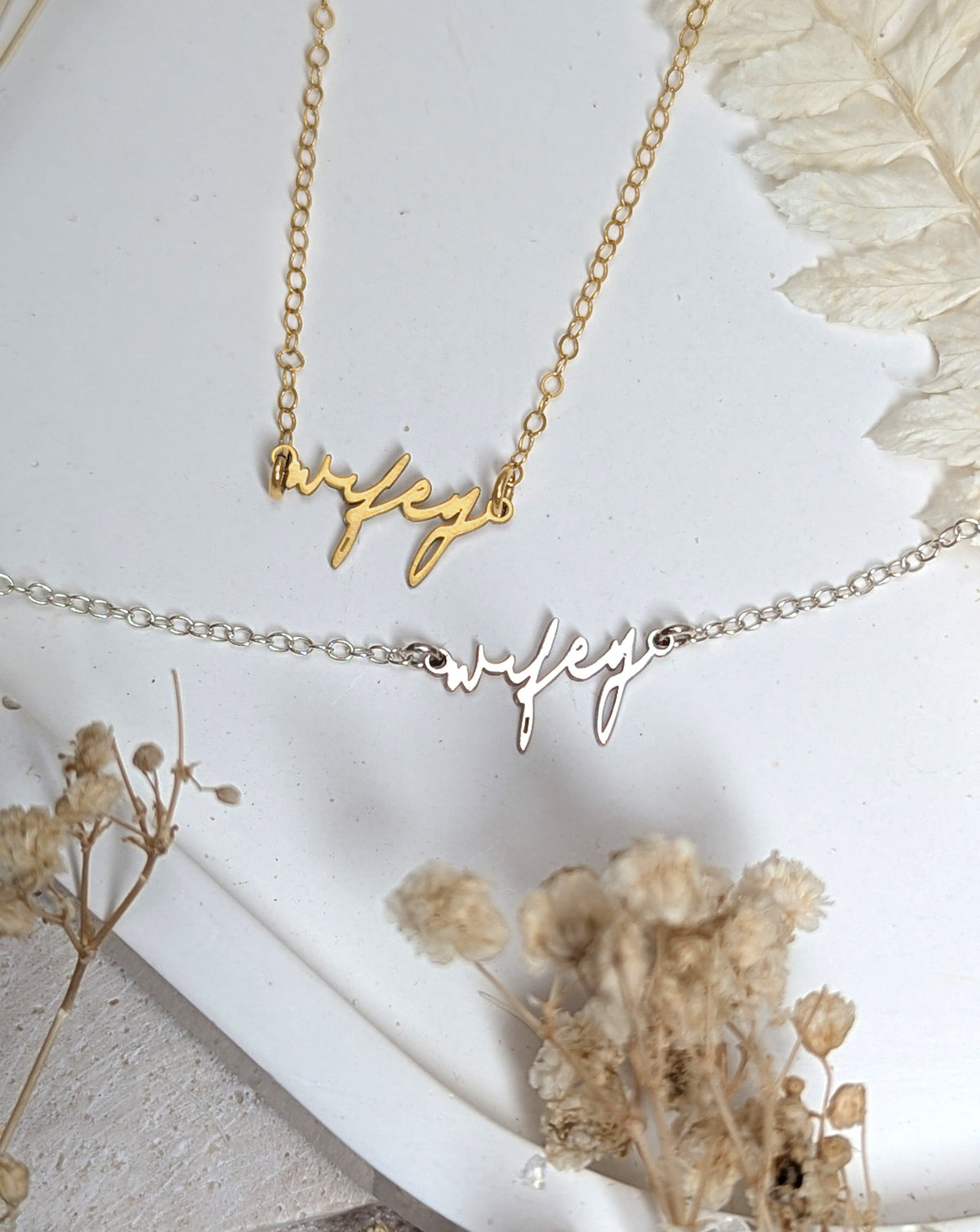 Dainty Wifey Necklace - Gift For Bride