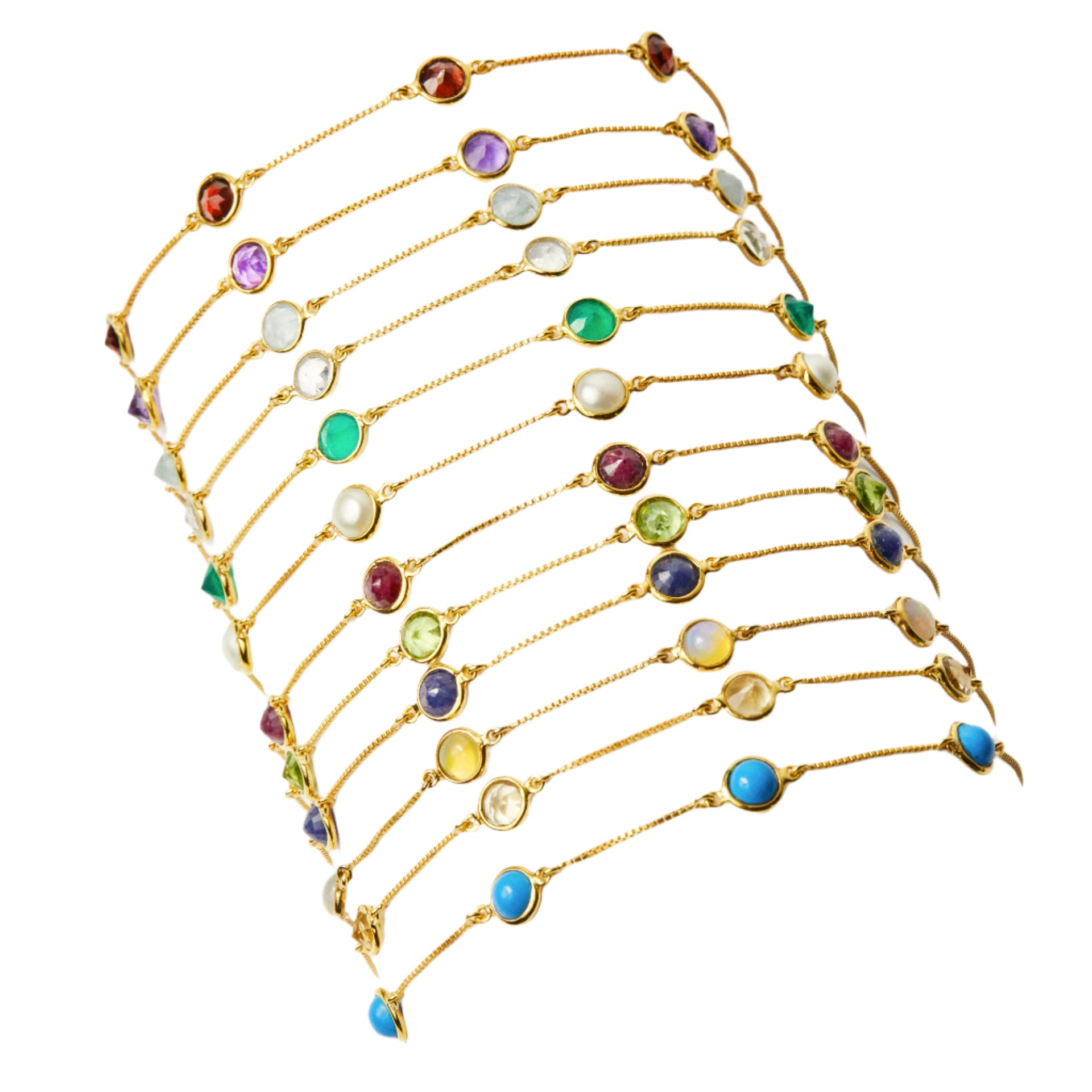 Dainty Semi Precious Stone Bracelet