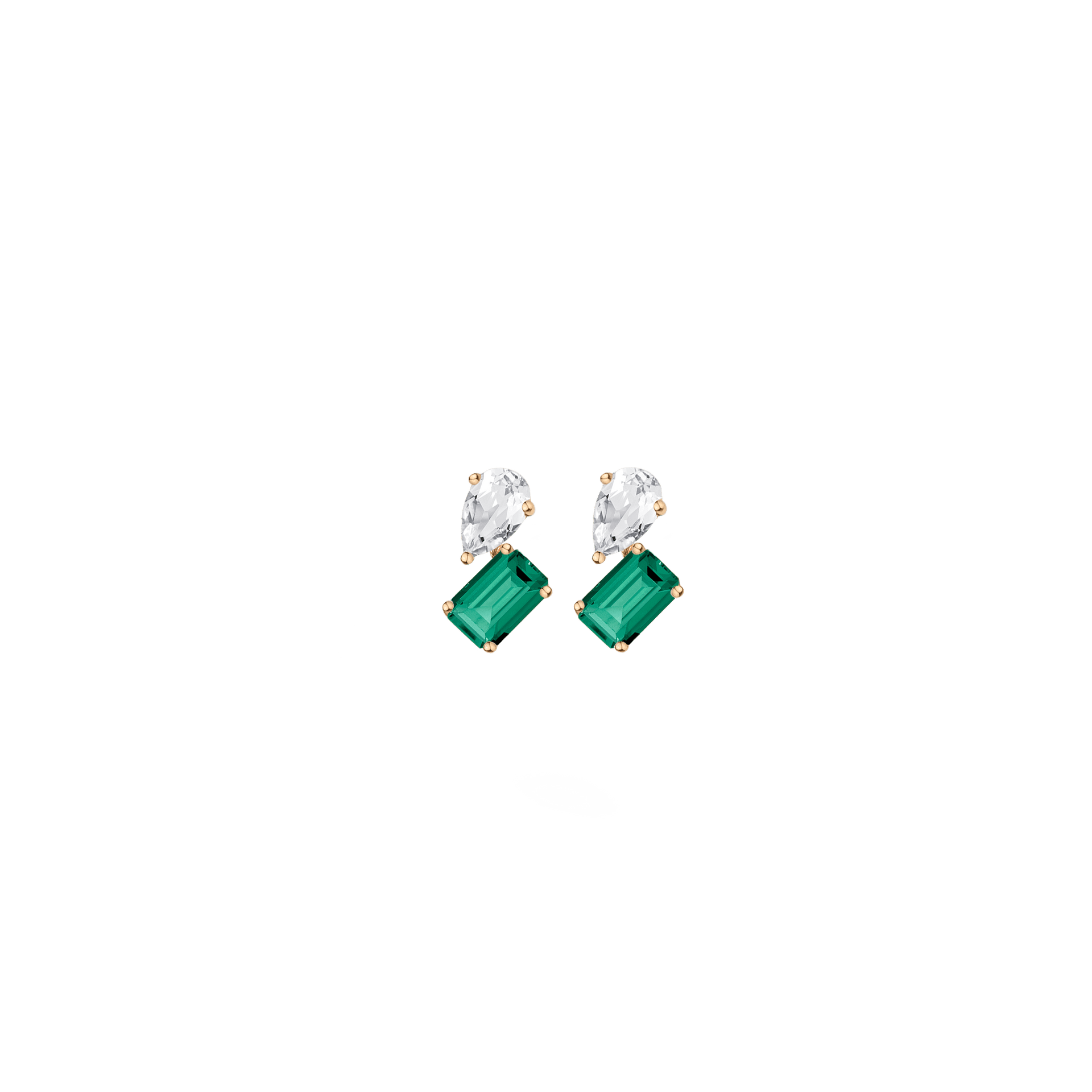 Toi et Moi Gemstone Mini Heirloom Earring