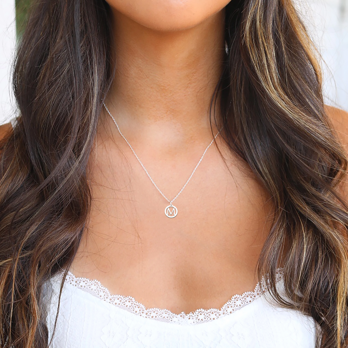 Dainty Initial Pendant Necklace - Test
