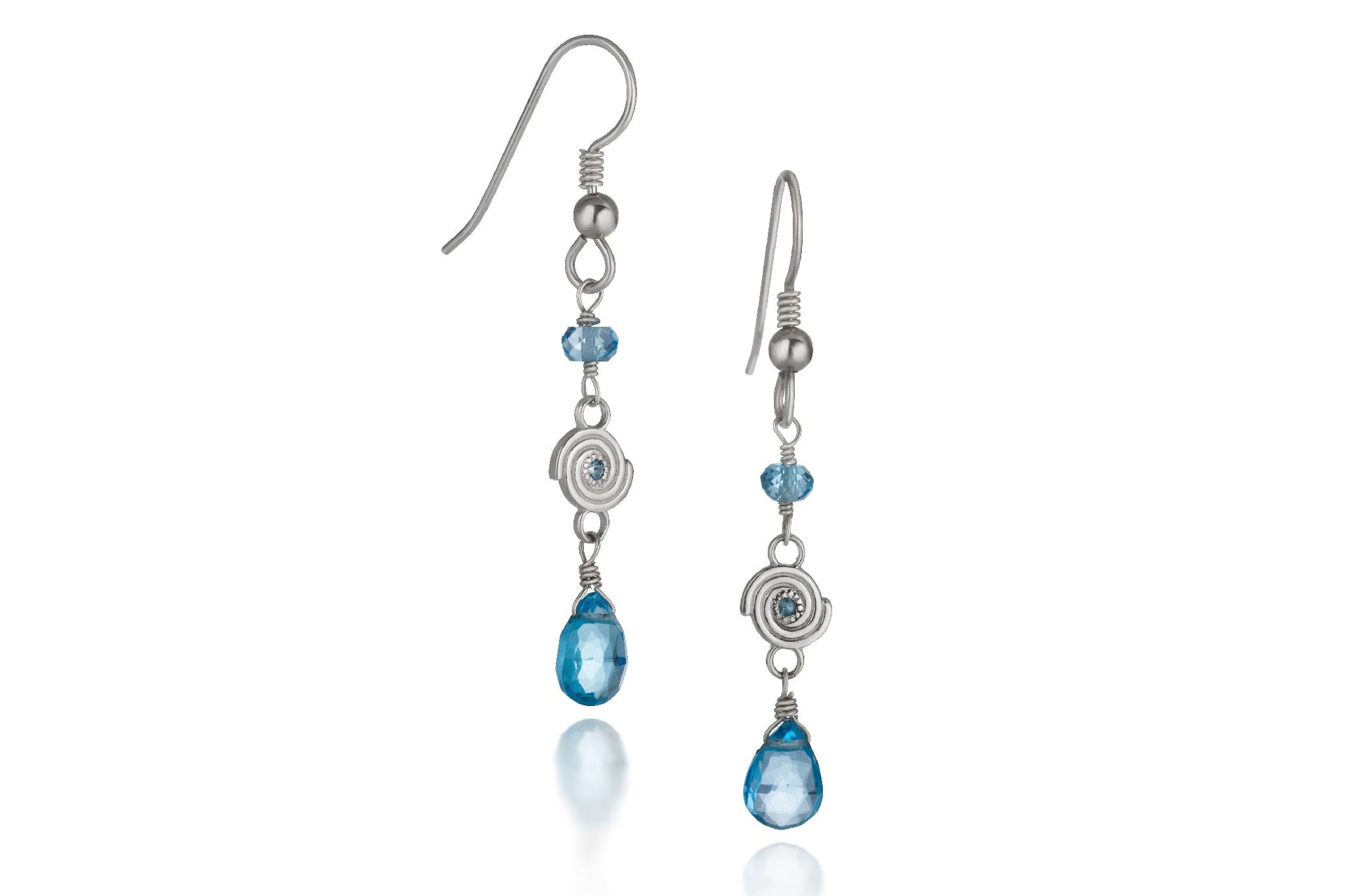 Delicate Spiral Dangle Earrings