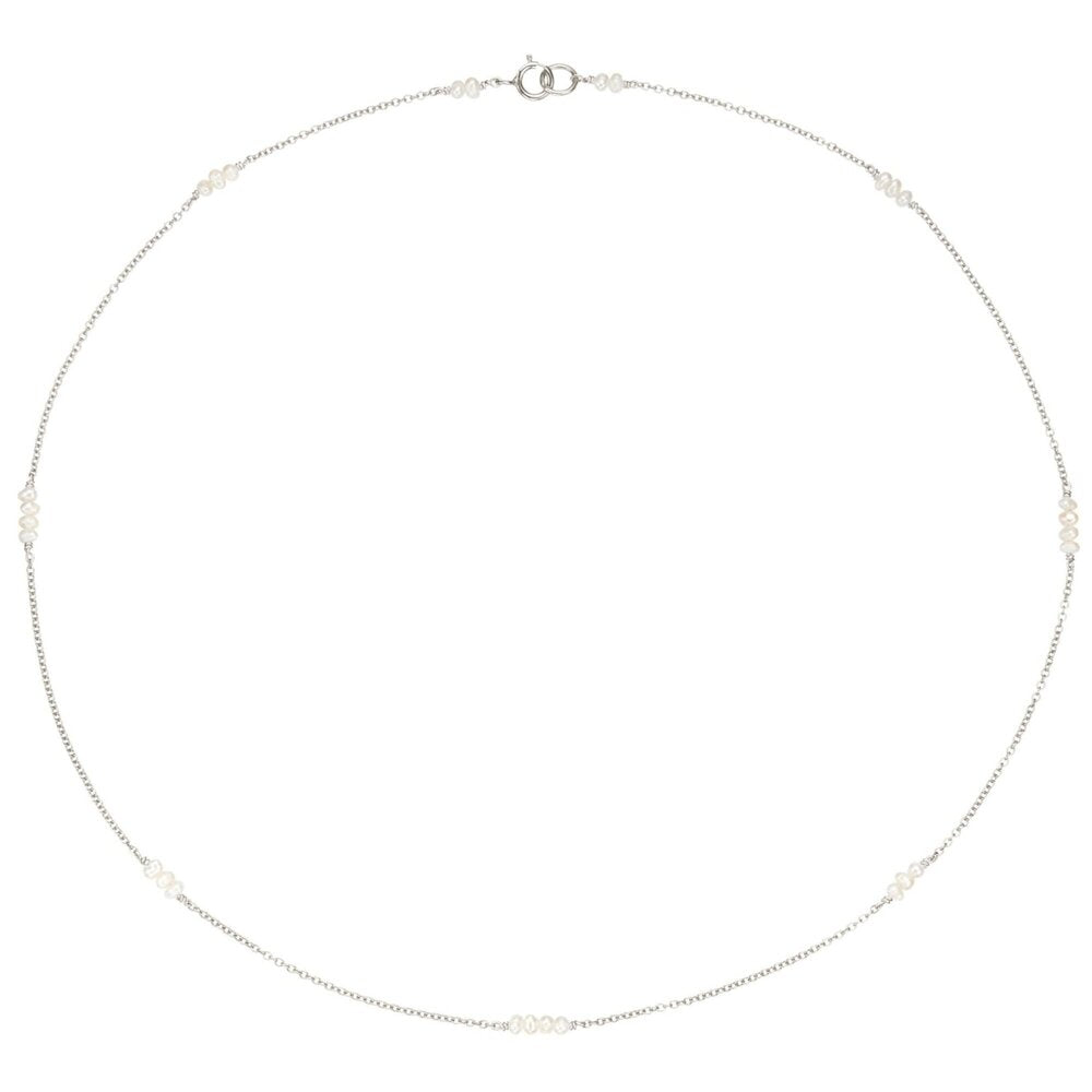 Silver Mini Pearl Choker
