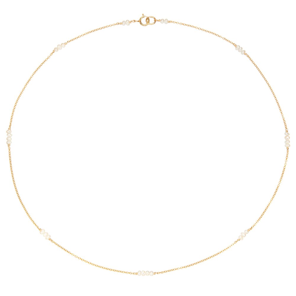 Gold Mini Pearl Choker