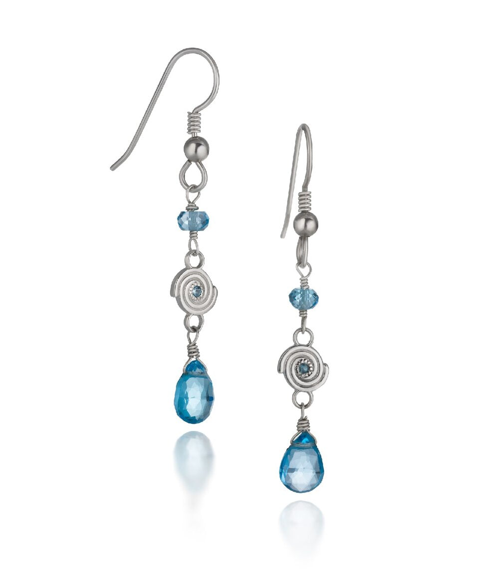 Delicate Spiral Dangle Earrings