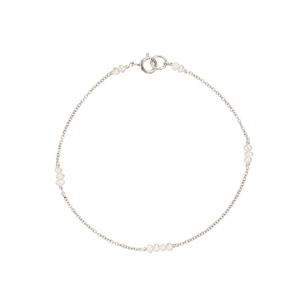 Silver Mini Pearl Bracelet