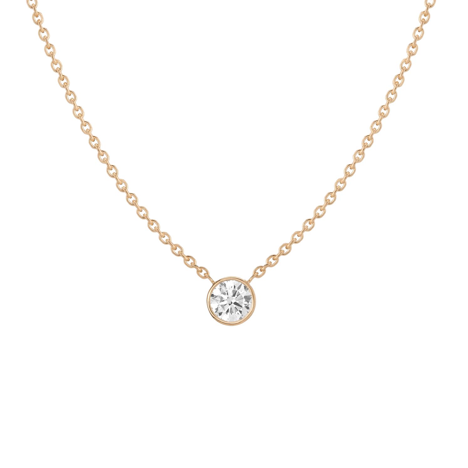 Extra Large Lab Grown Diamond Bezel Necklace