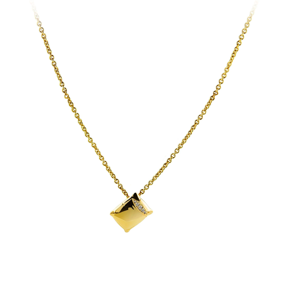 Diamond Bursting Pillow Necklace