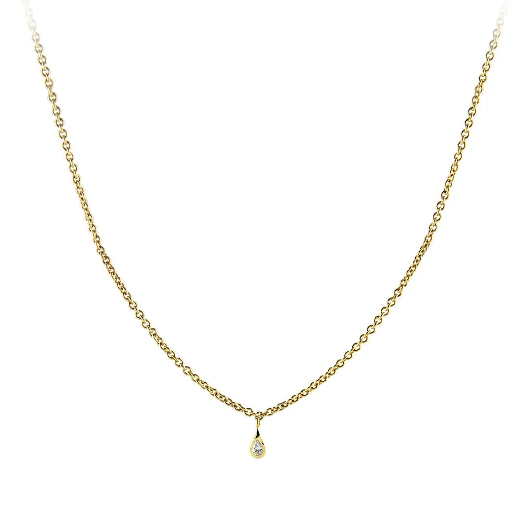 "Single Tassel" diamond necklace