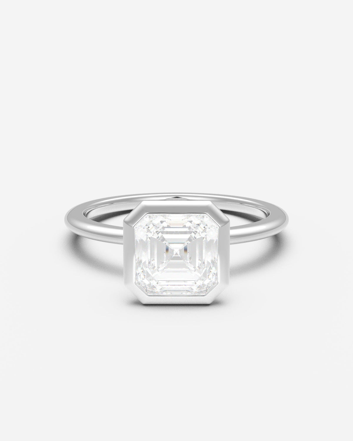 The Domed Bezel Solitaire — Asscher