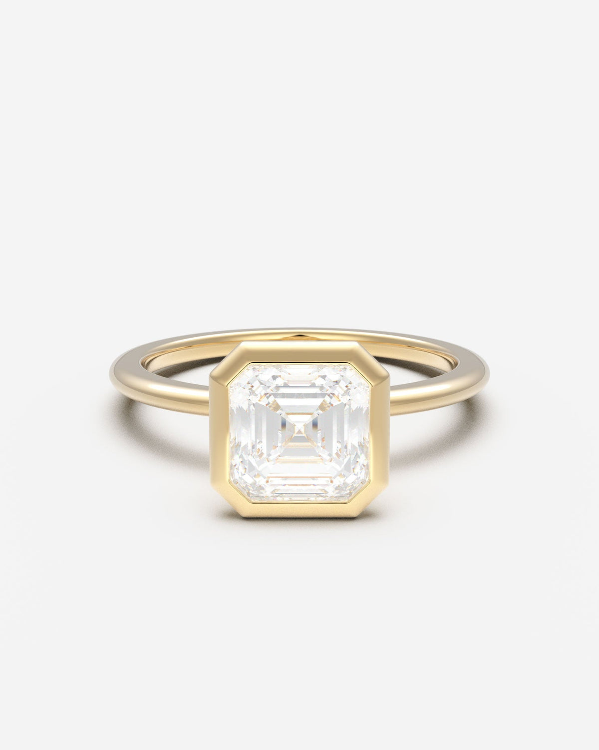The Domed Bezel Solitaire — Asscher