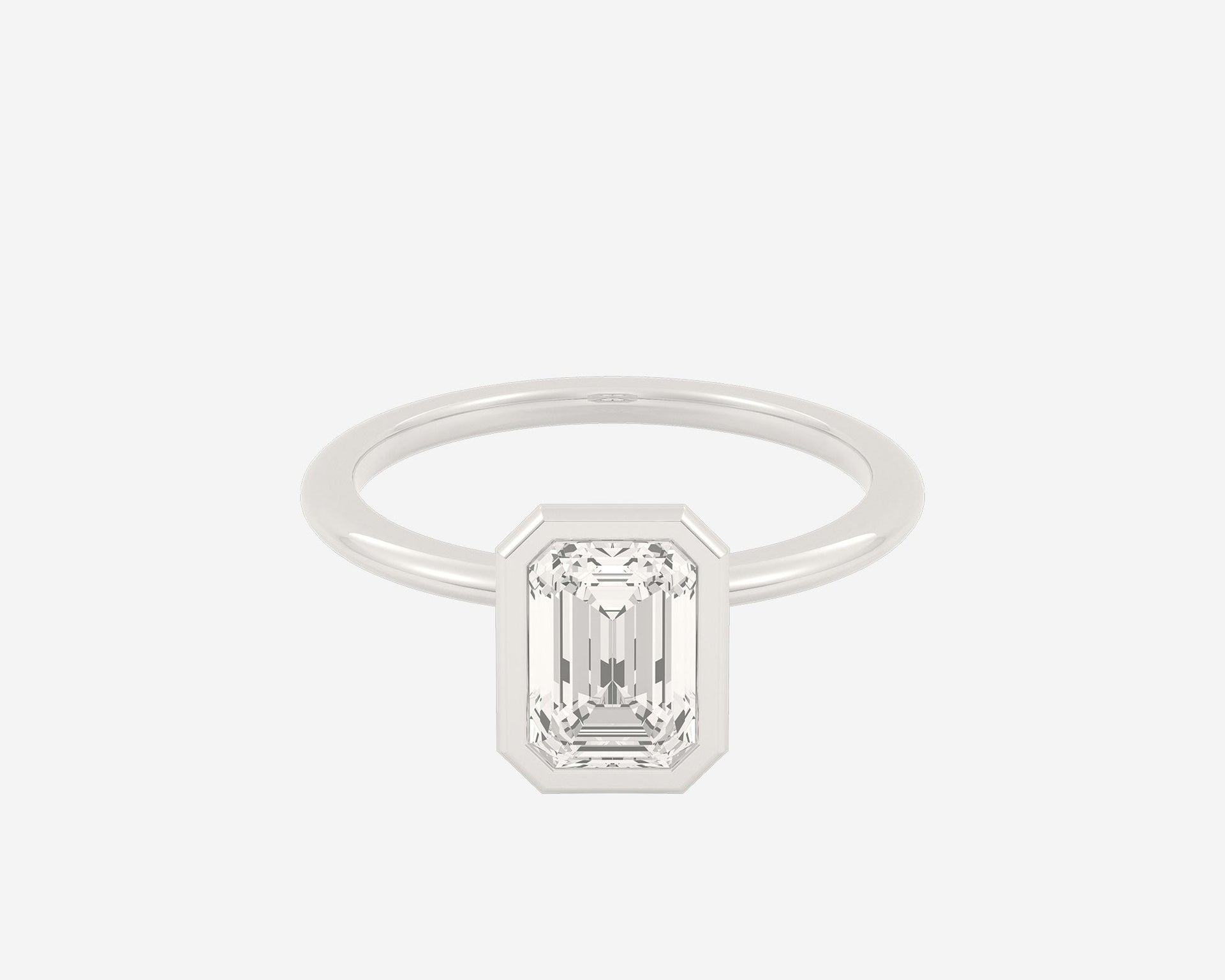 The Domed Bezel Solitaire — Emerald