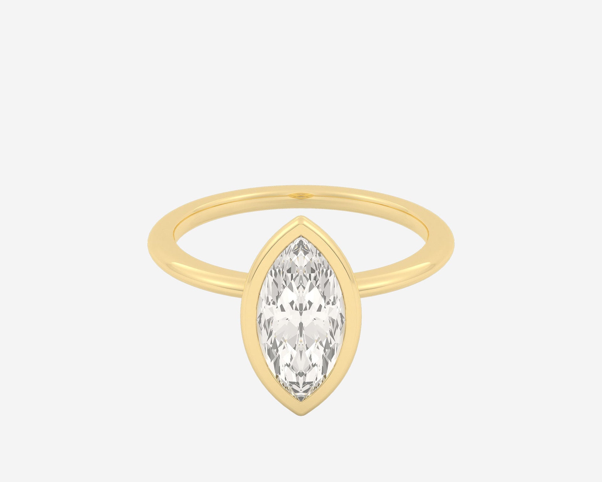 The Domed Bezel Solitaire — Marquise