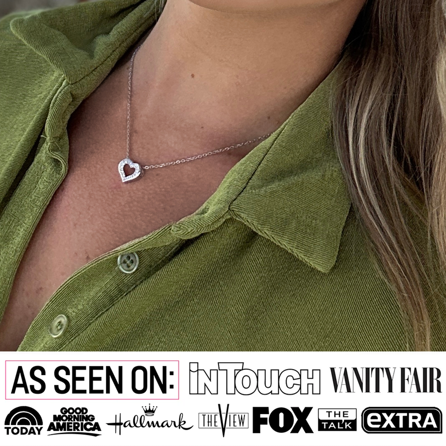 Dominique 18k White Gold Plated Silver Necklace with Swarovski Crystals