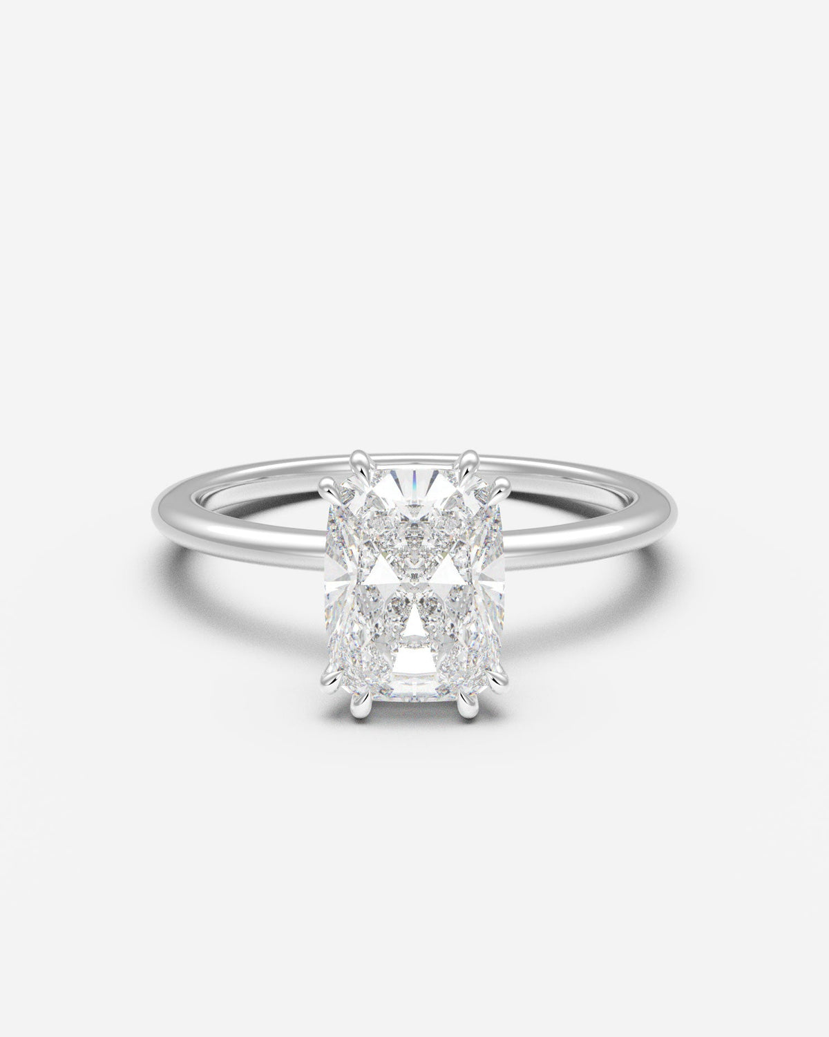 The Double Claw Solitaire — Elongated Cushion