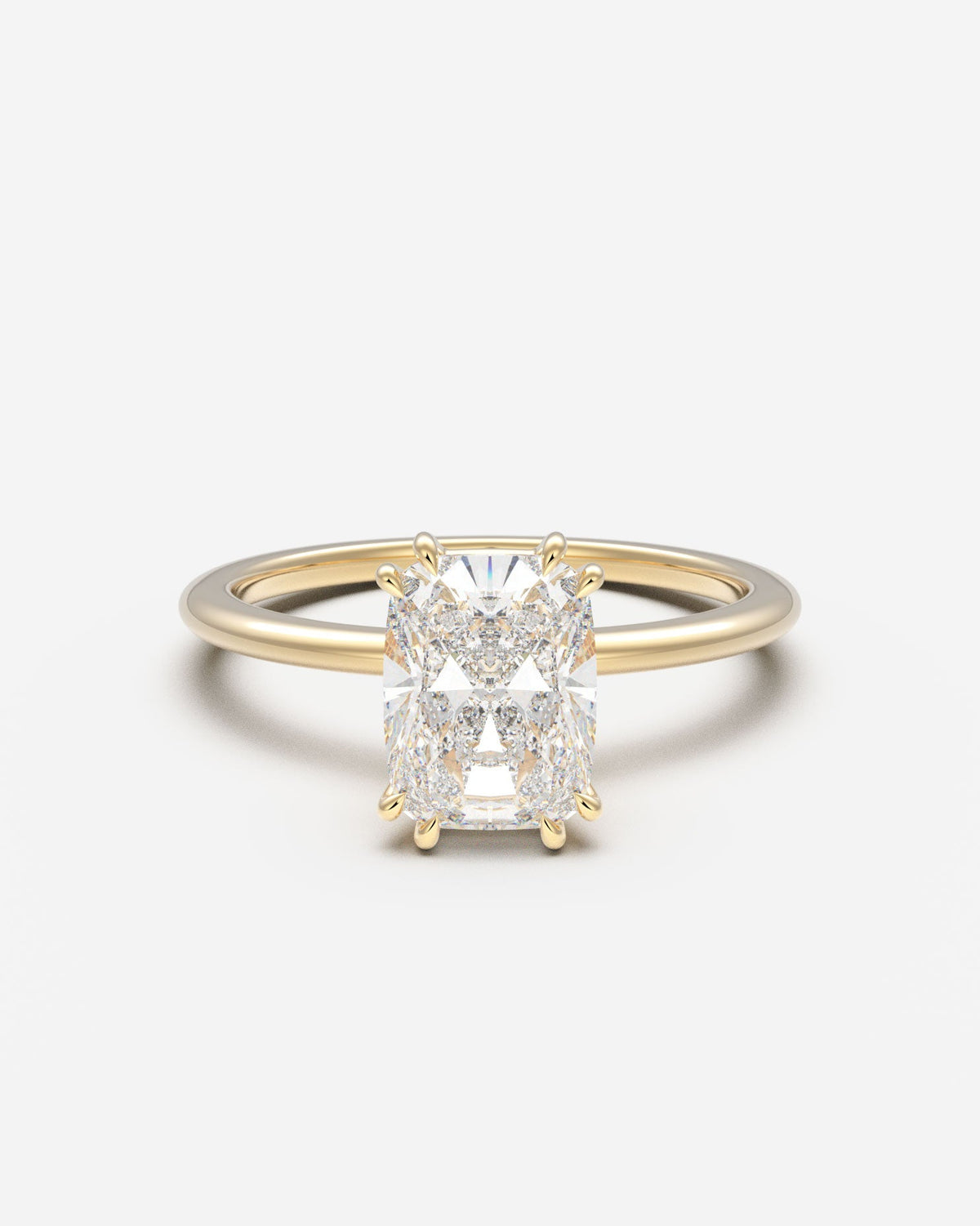The Double Claw Solitaire — Elongated Cushion