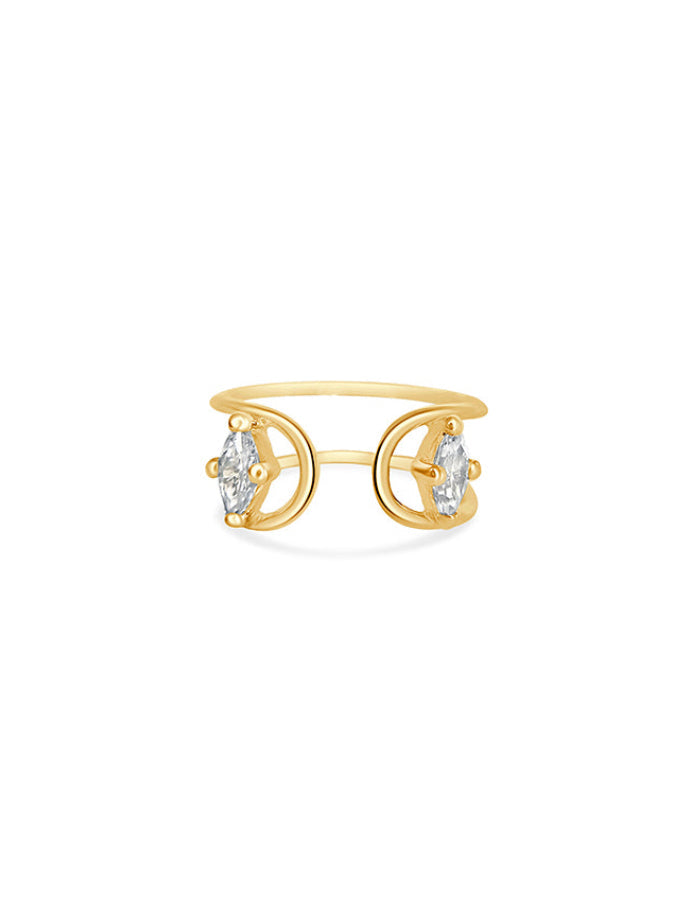 DOUBLE C TWO MARQUISES DIAMONDS RING