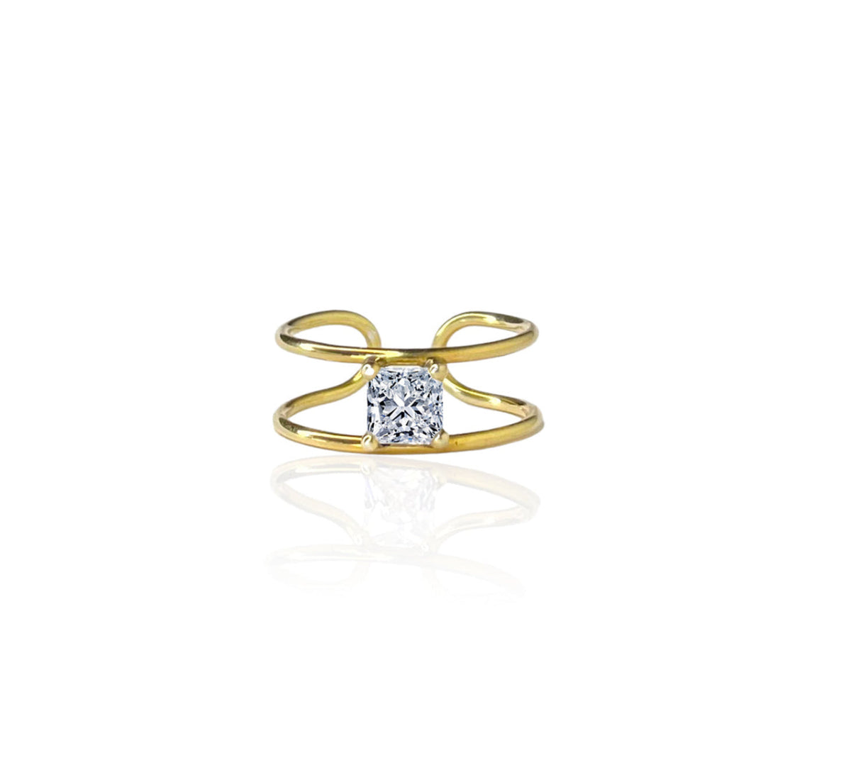 DOUBLE C PRINCESS DIAMOND RING