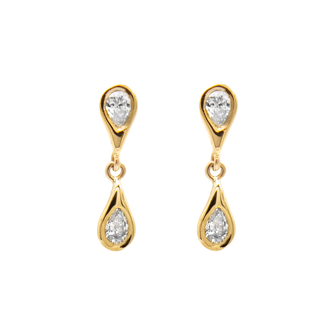 Dangling Diamond Studs