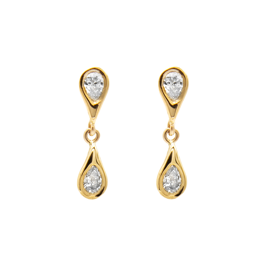 Dangling Diamond Studs
