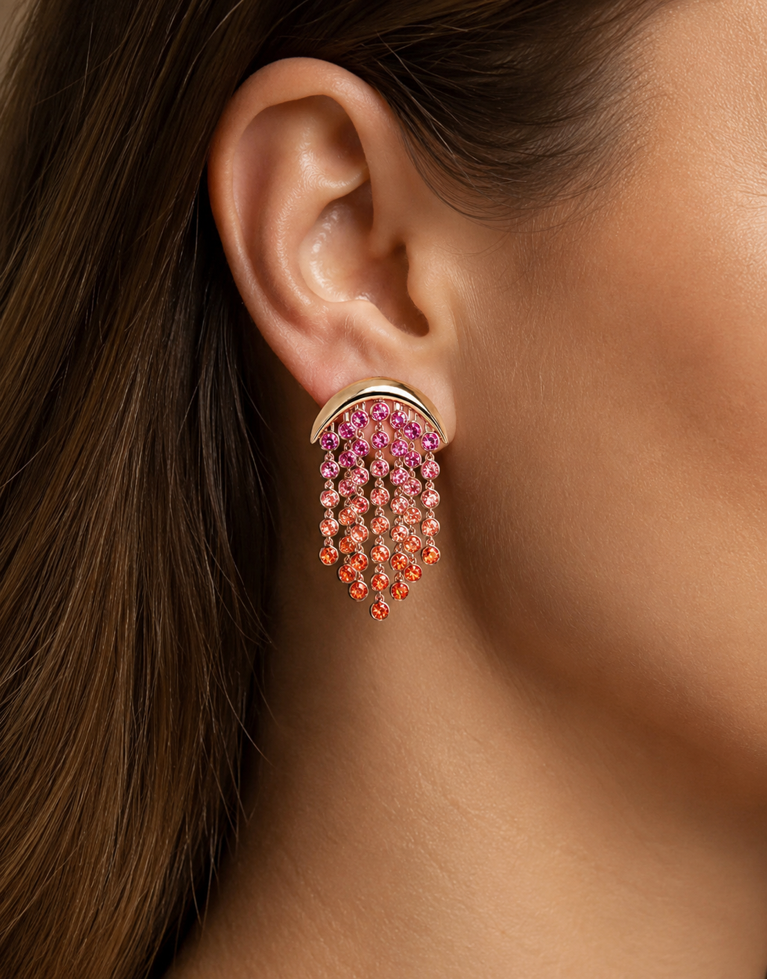Fringe Earrings, Dusk