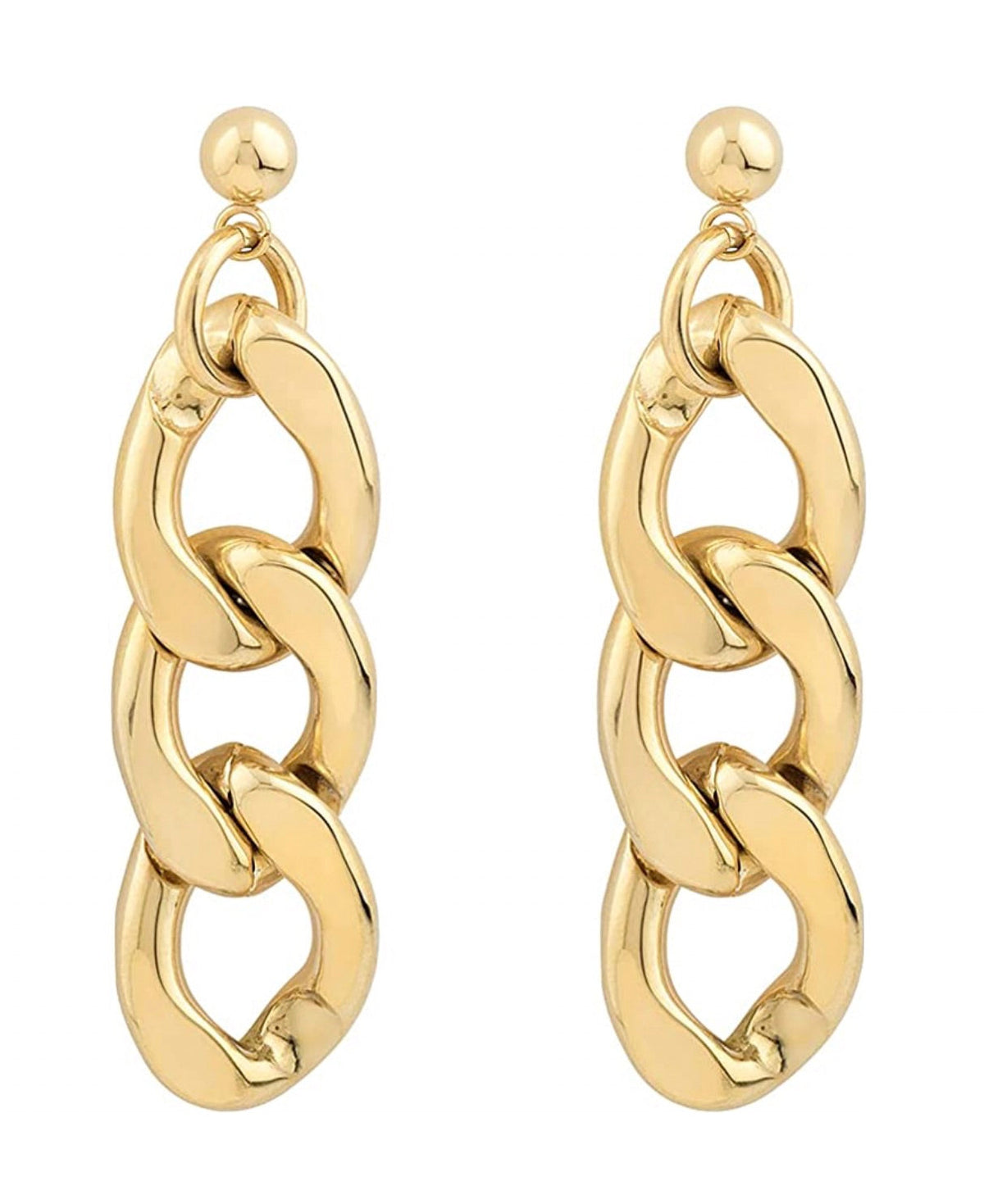 18k Gold Chain Earrings