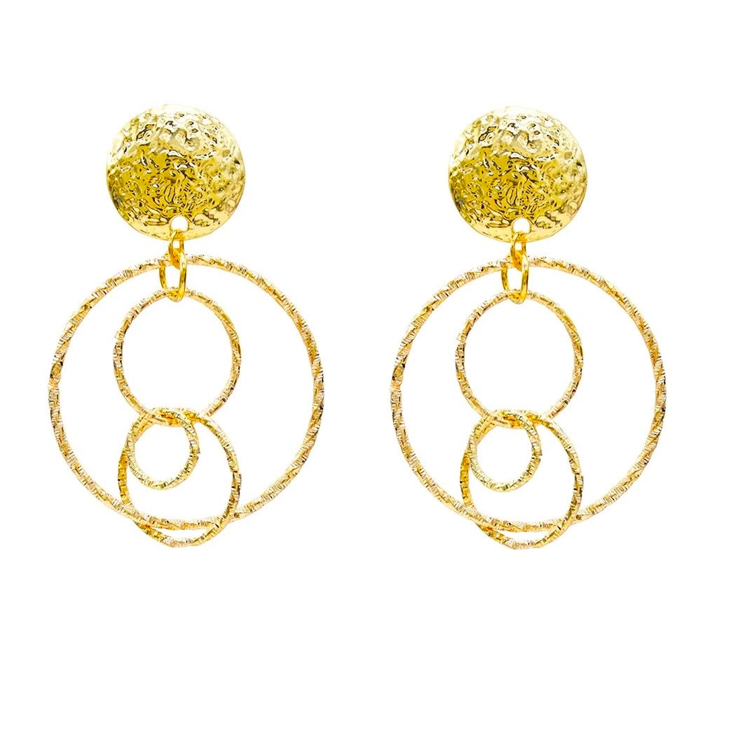 18k Gold Multi Link Earrings