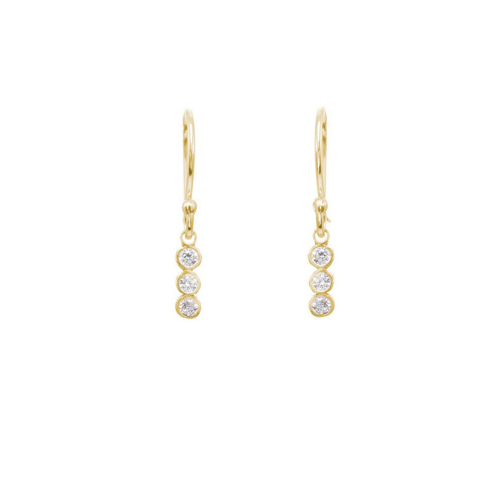 Short Seed Pod Solitaire Earrings