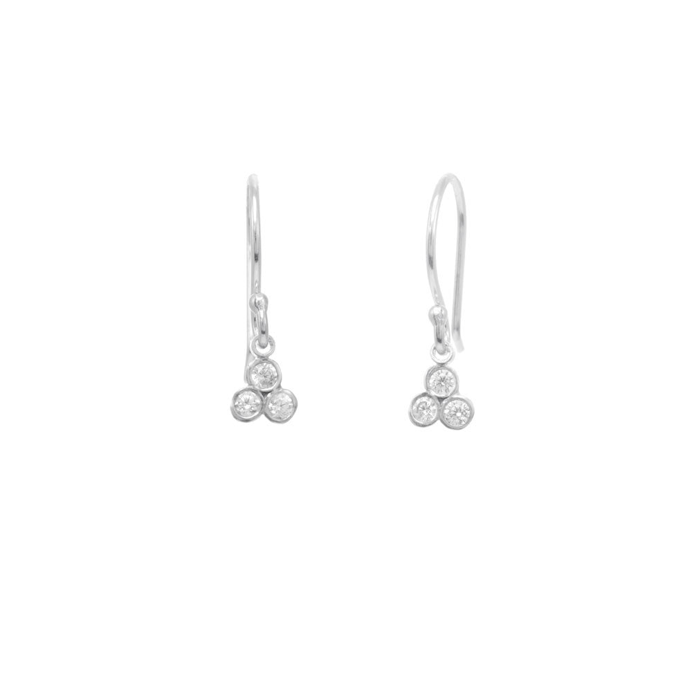 Seed Pod Solitaire Cluster Earrings