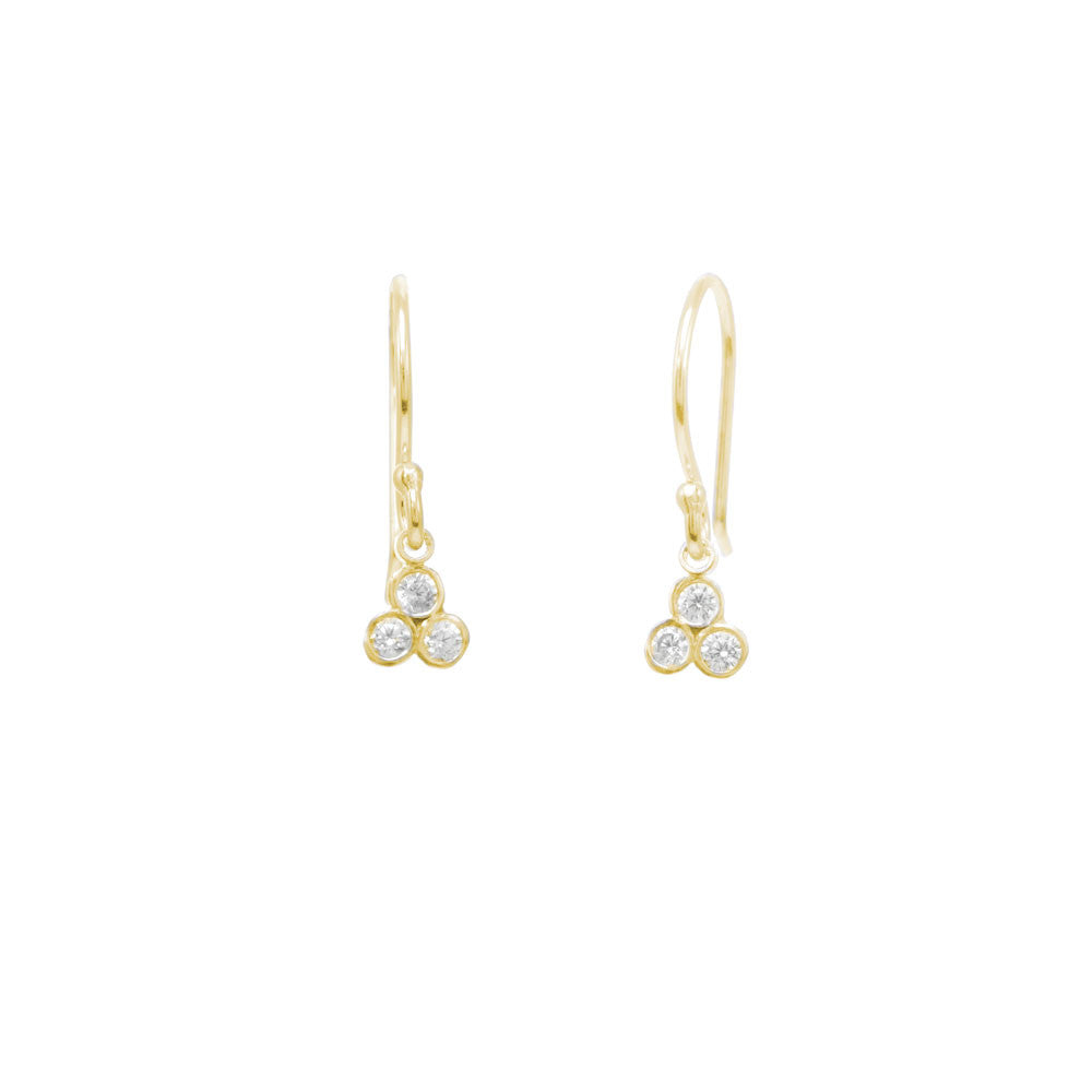 Seed Pod Solitaire Cluster Earrings