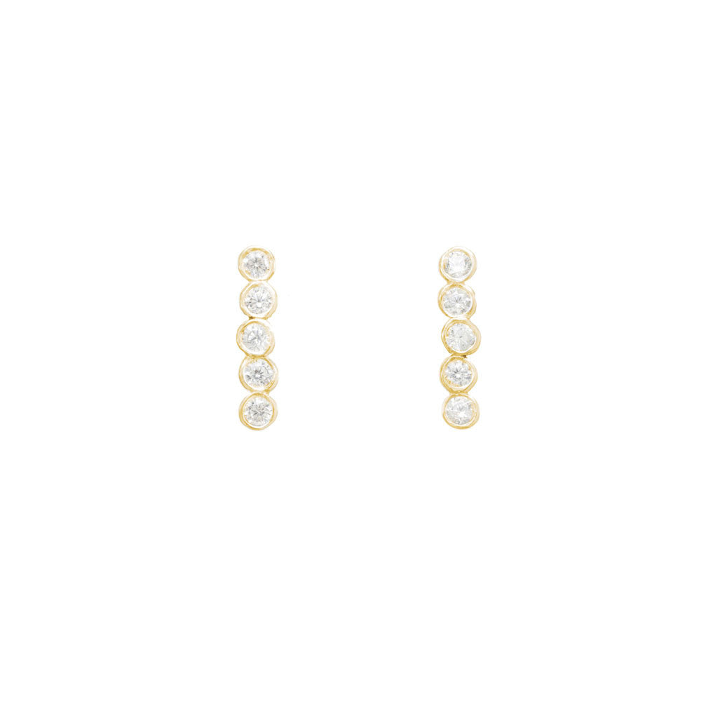 Long Seed Pod Solitaire Studs