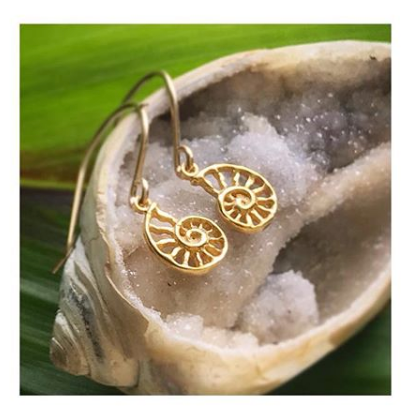 Mini Nautilus Earrings
