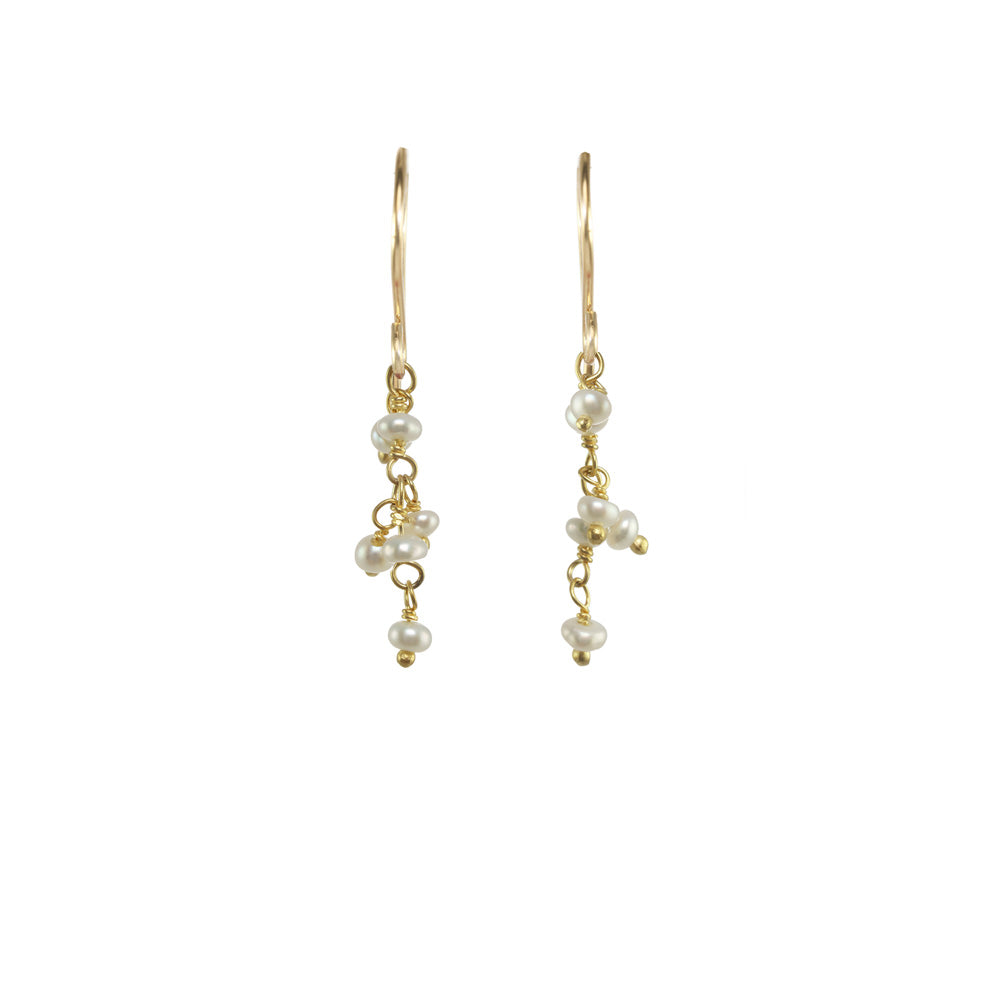 Short Gemstone Dangle Earrings