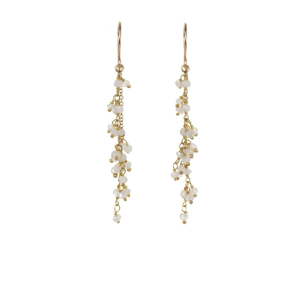 Double Gemstone Dangle Earrings