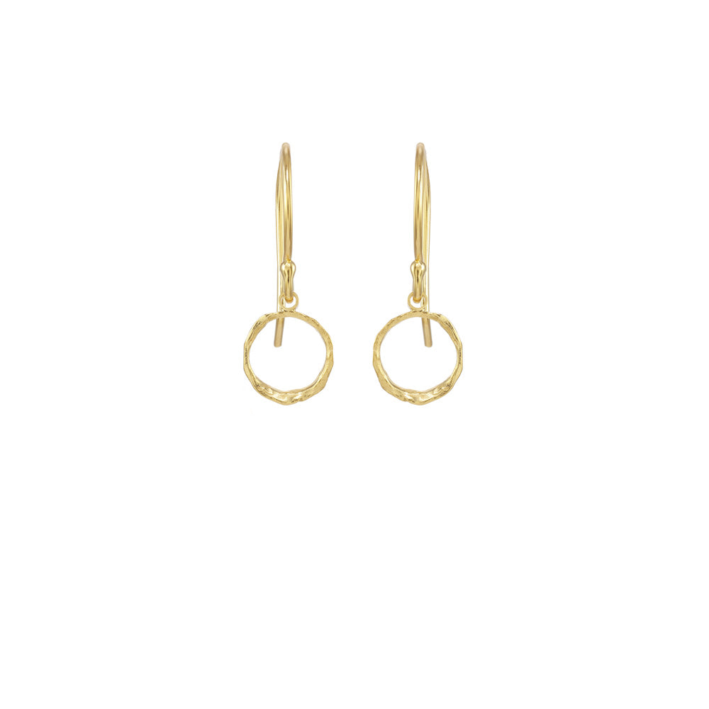 Mini Opihi Circle Earrings