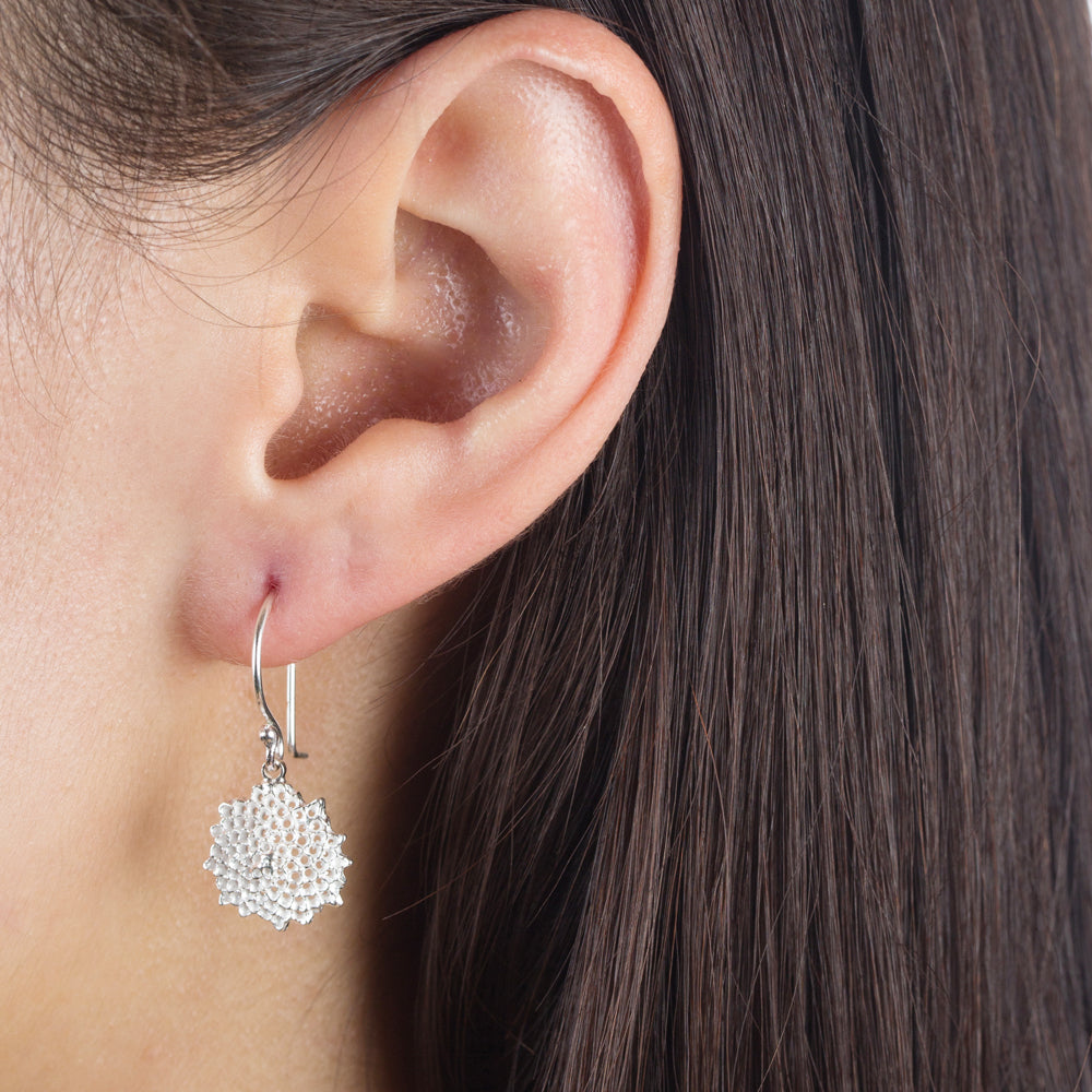 Mini Open Sunflower Earrings