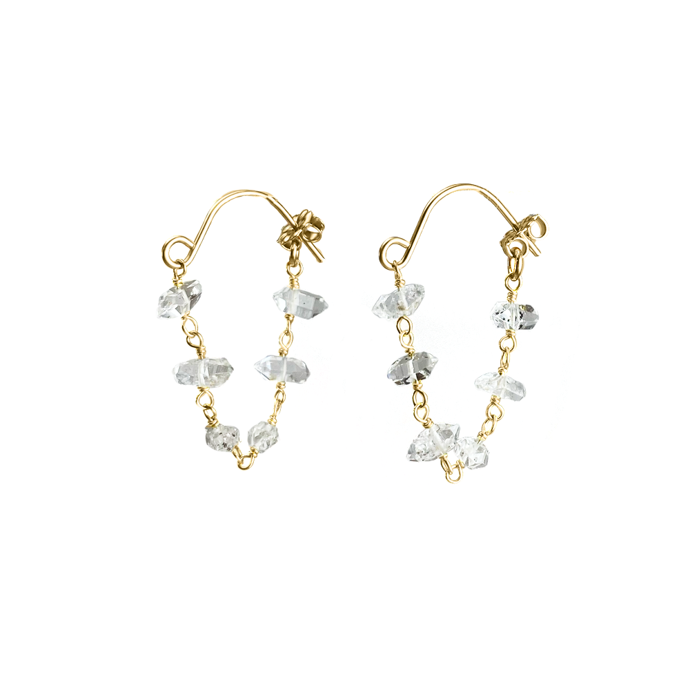 Herkimer Hoop Earrings