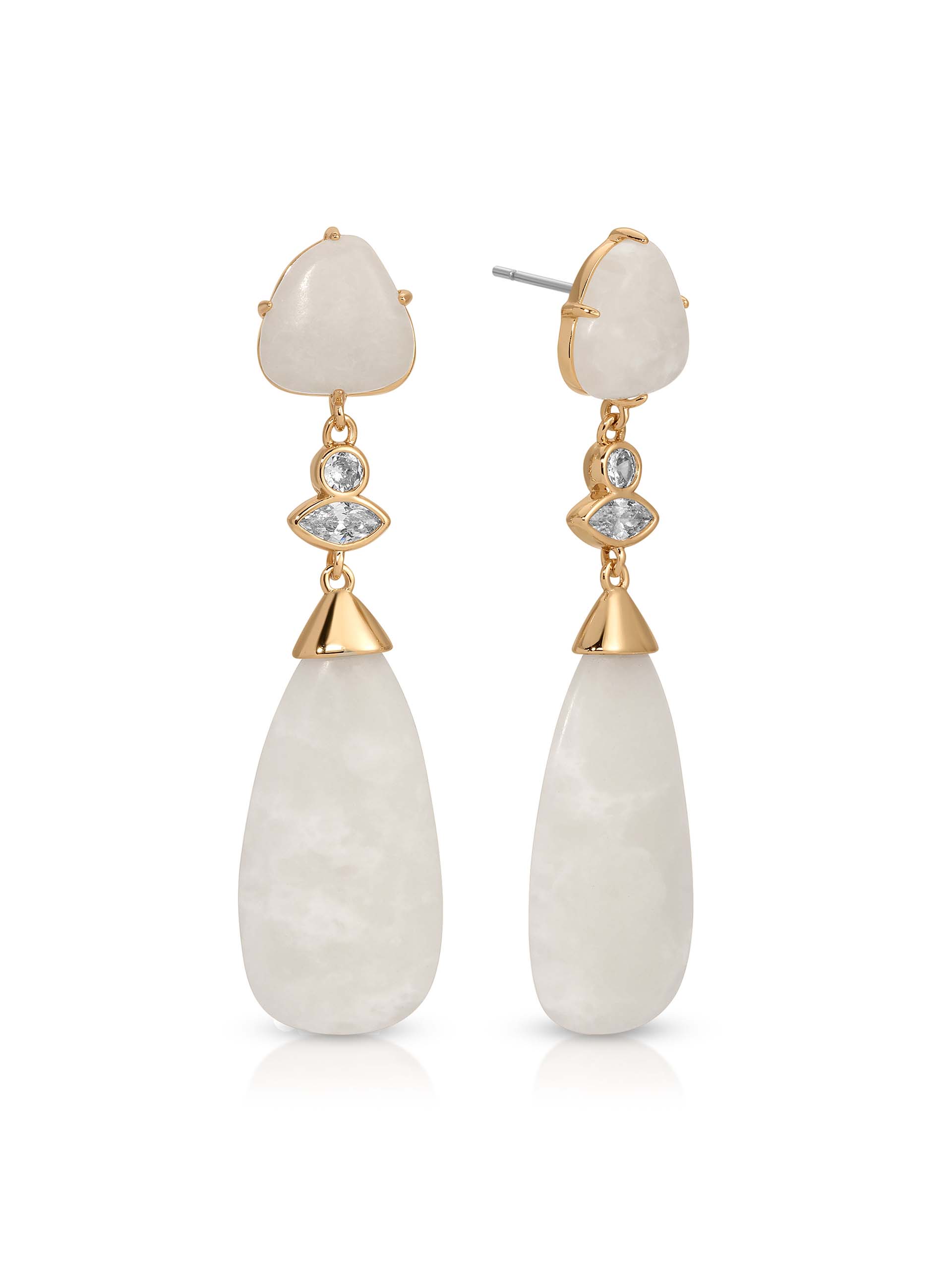 Solstice Drop Earrings in Bone