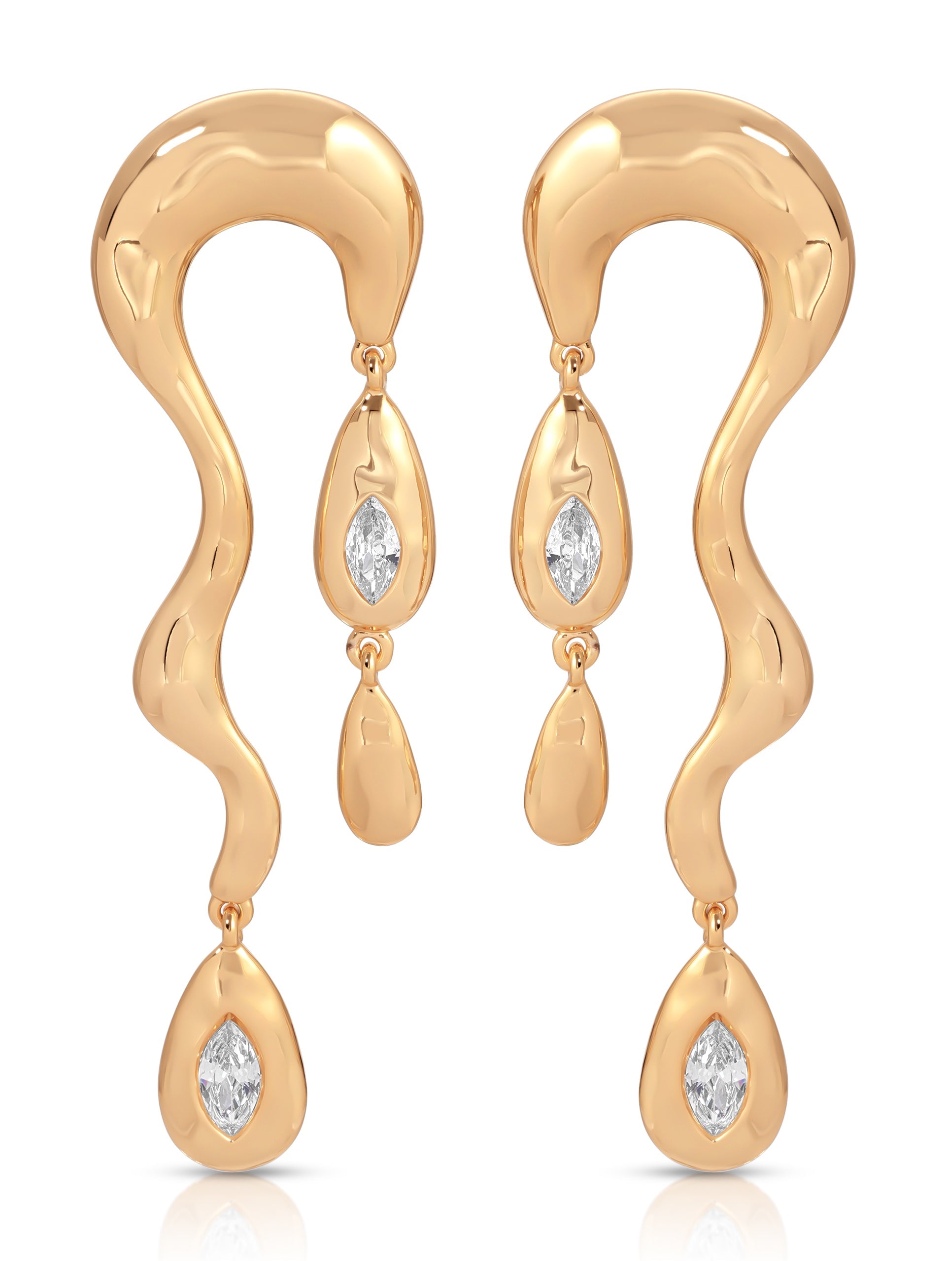 Melting Metal Dangle Earrings