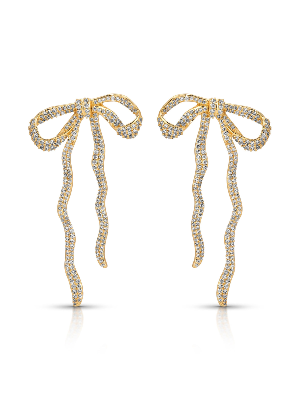 Pave Bow Earrings