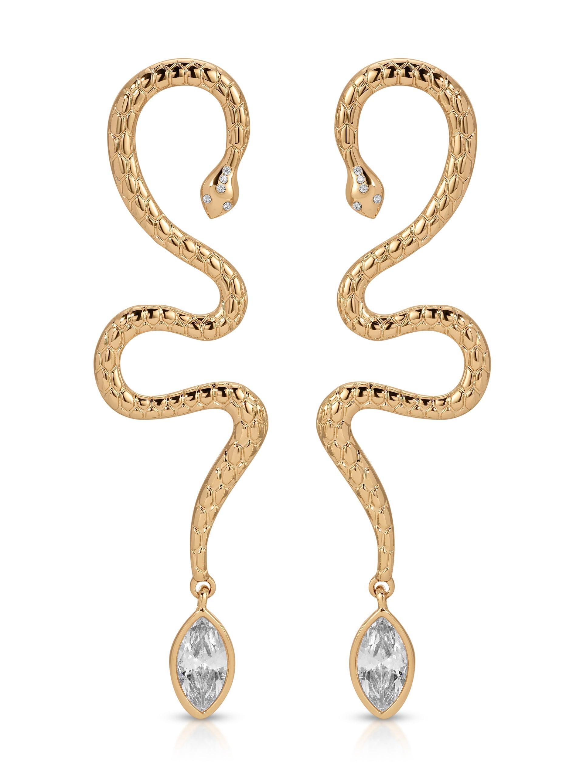 Serpentina Statement Snake Earring