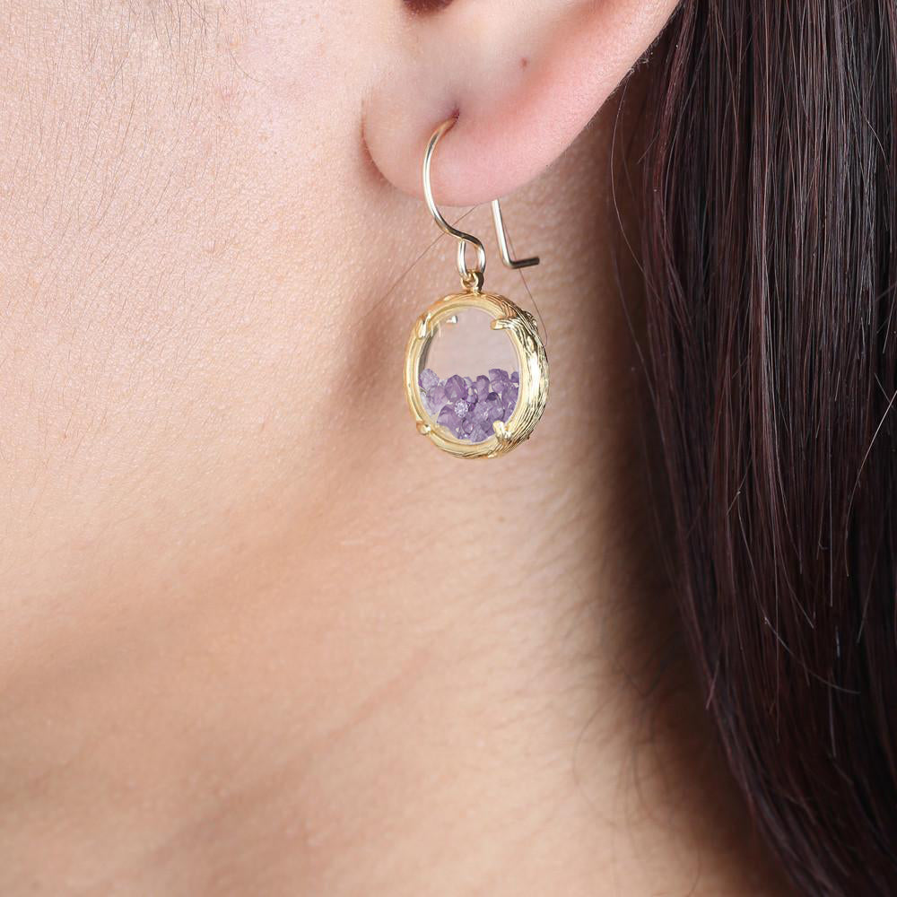 Mini Birthstone Shaker Earrings