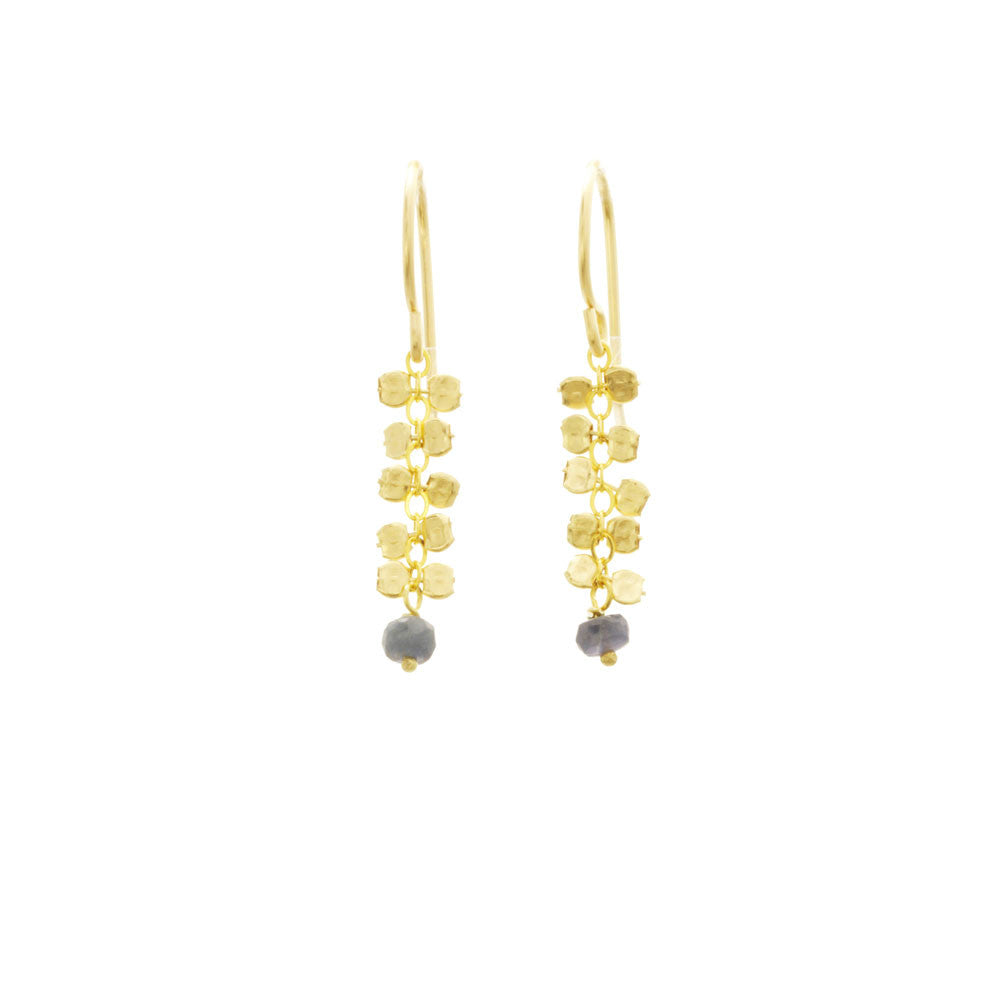 Hammered Bead Drop Earrings