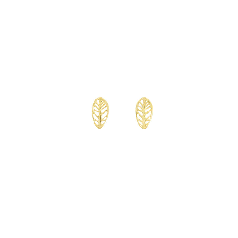 Plumeria Leaf Stud Earrings