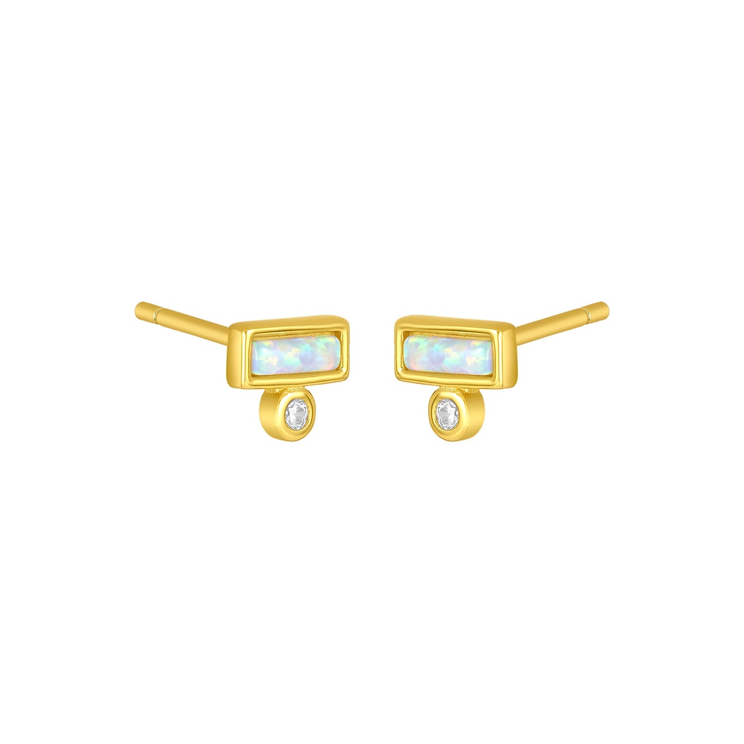 Ashton Opal Studs Gold