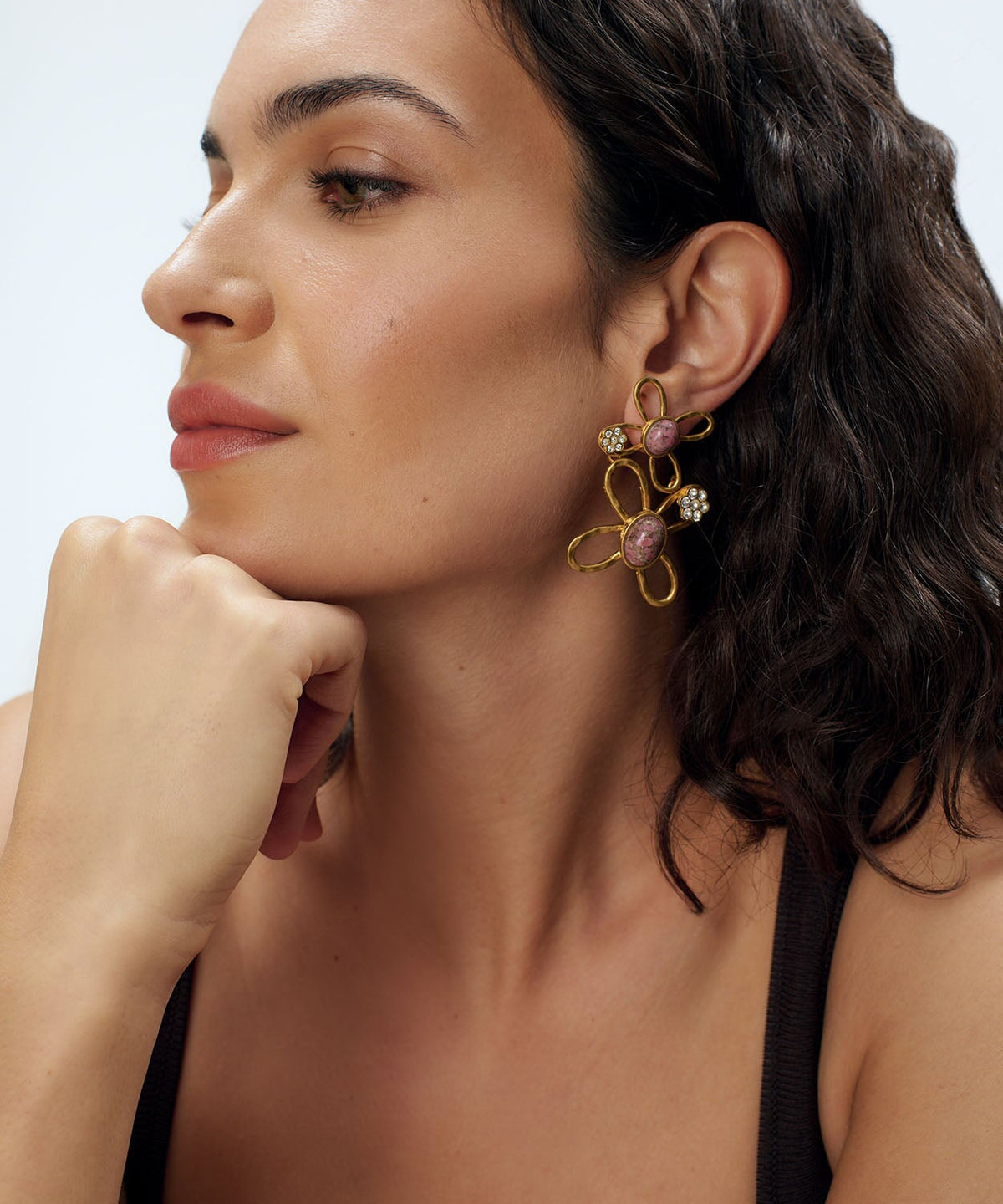Big Blossom Earings - Pink